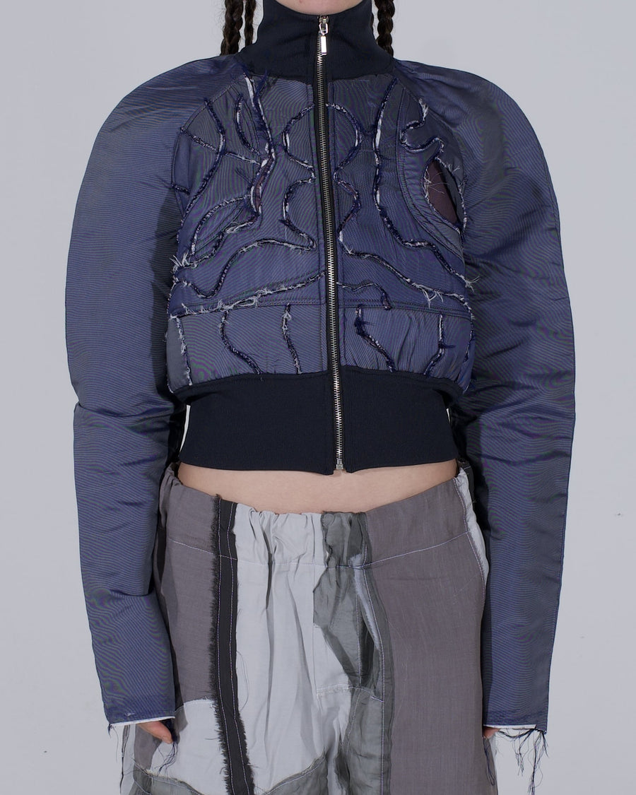 Silk Denim Jacket Blue