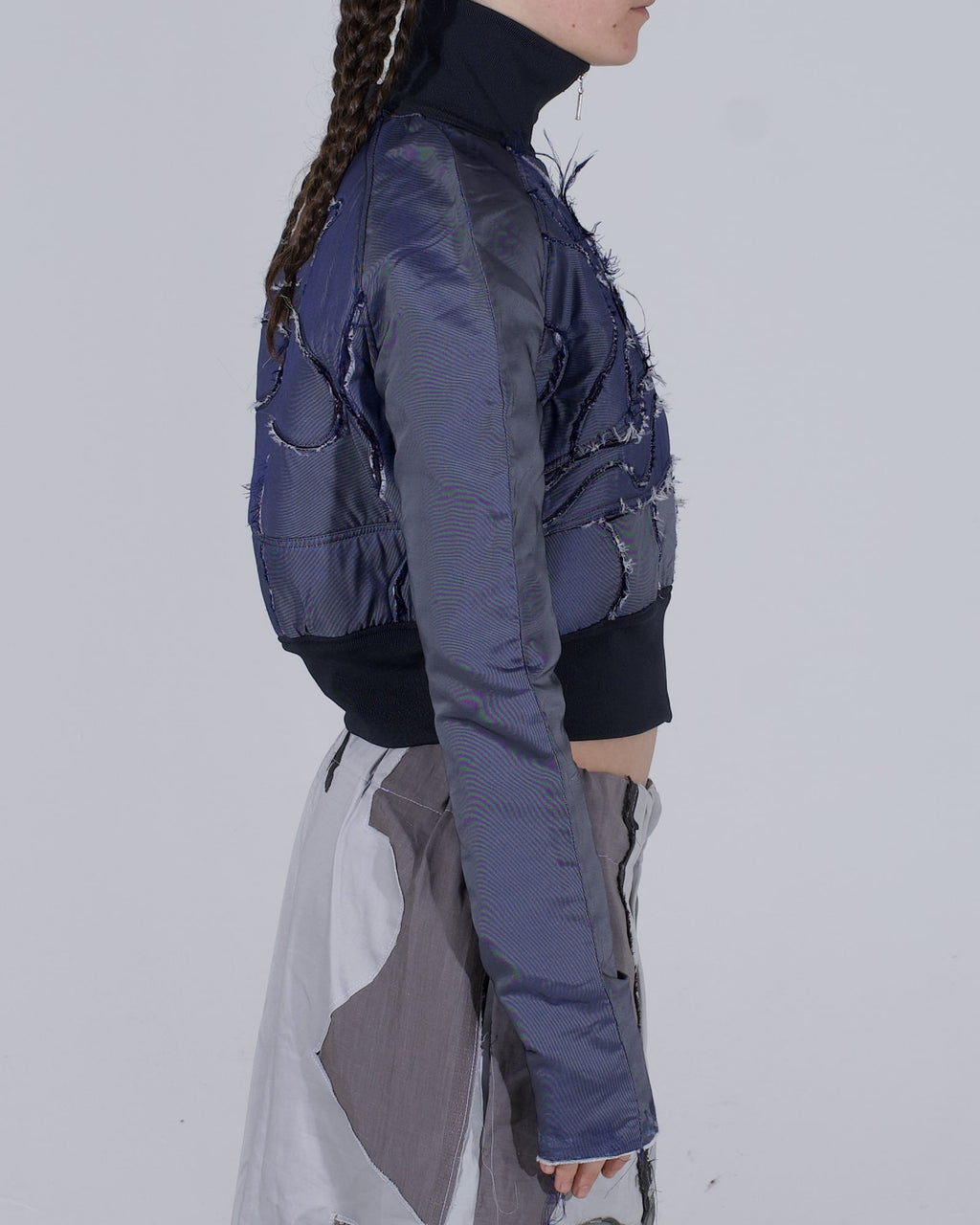 Silk Denim Jacket Blue