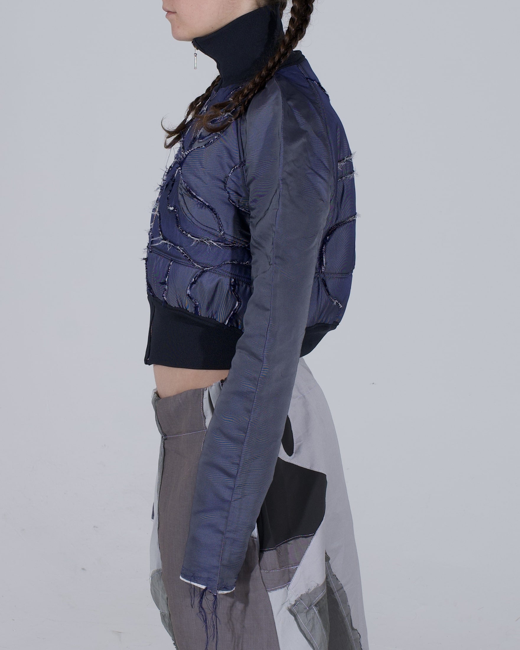 Silk Denim Jacket Blue