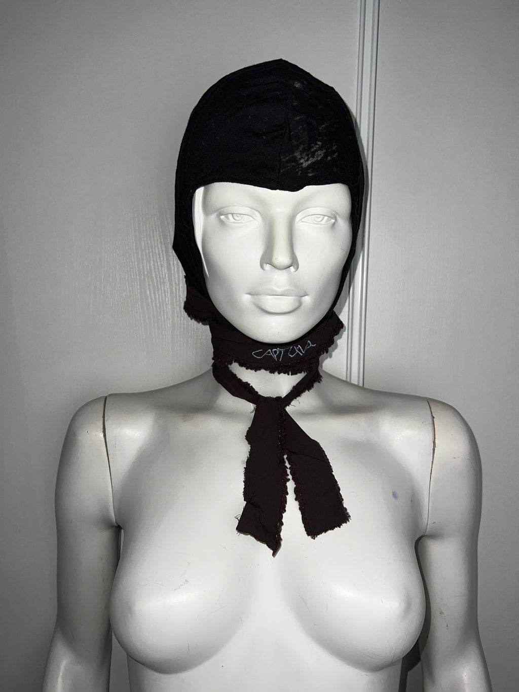 Black Embroidered Helmet