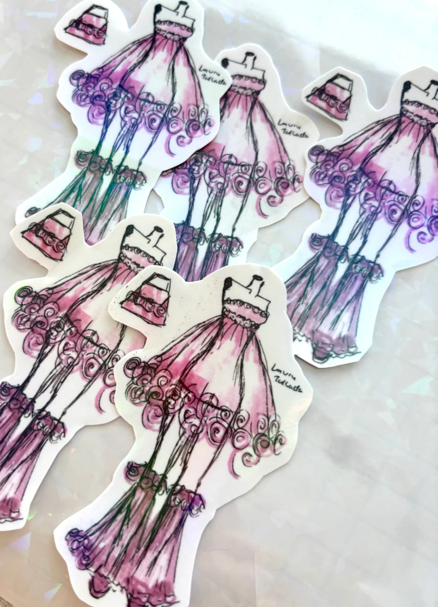 Pink Fashion Design Sticker